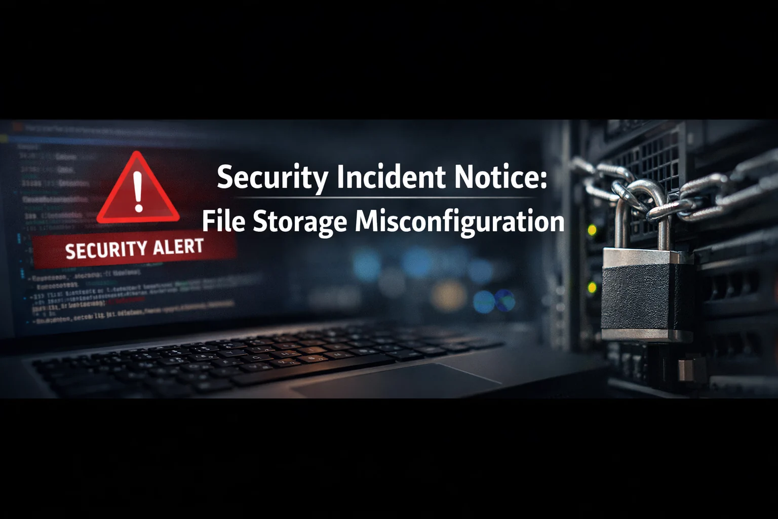 Security incident notice: file storage misconfiguration