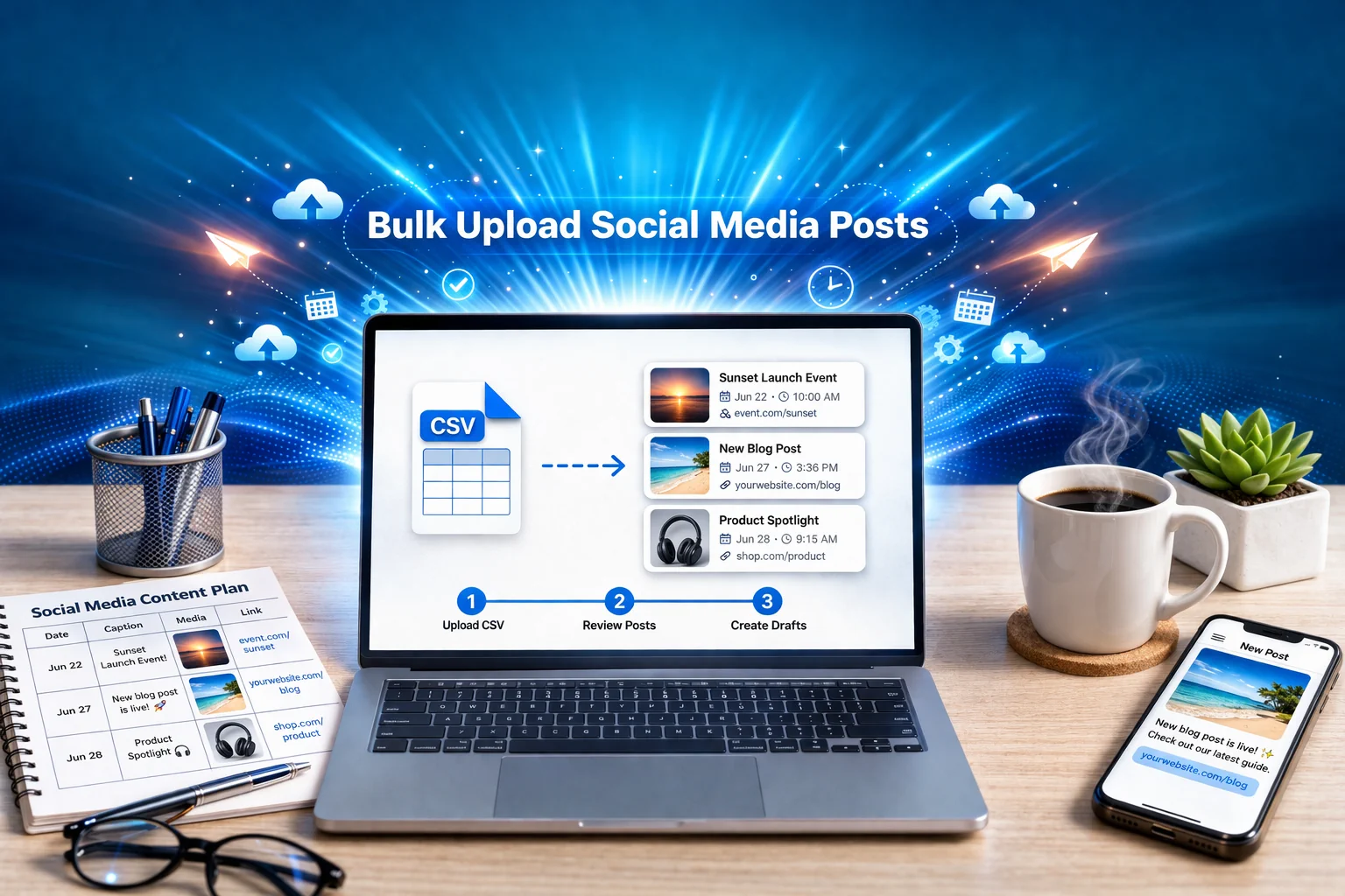 Bulk Upload is now available in Postoria
