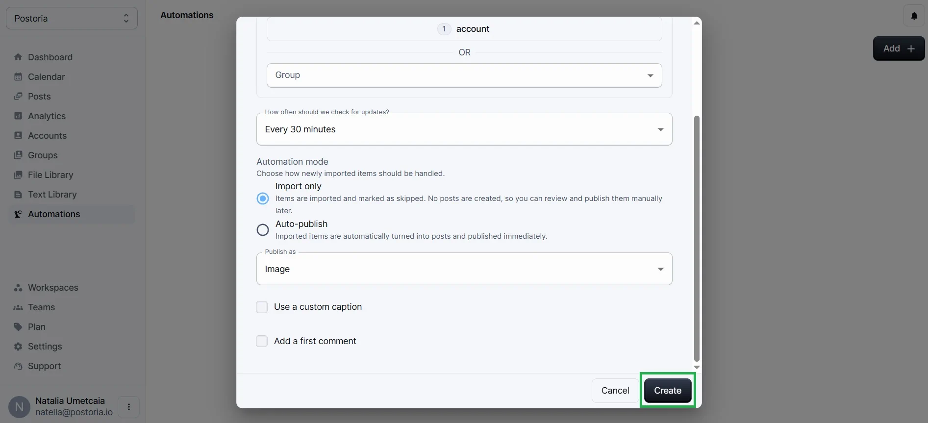 Create the Automation