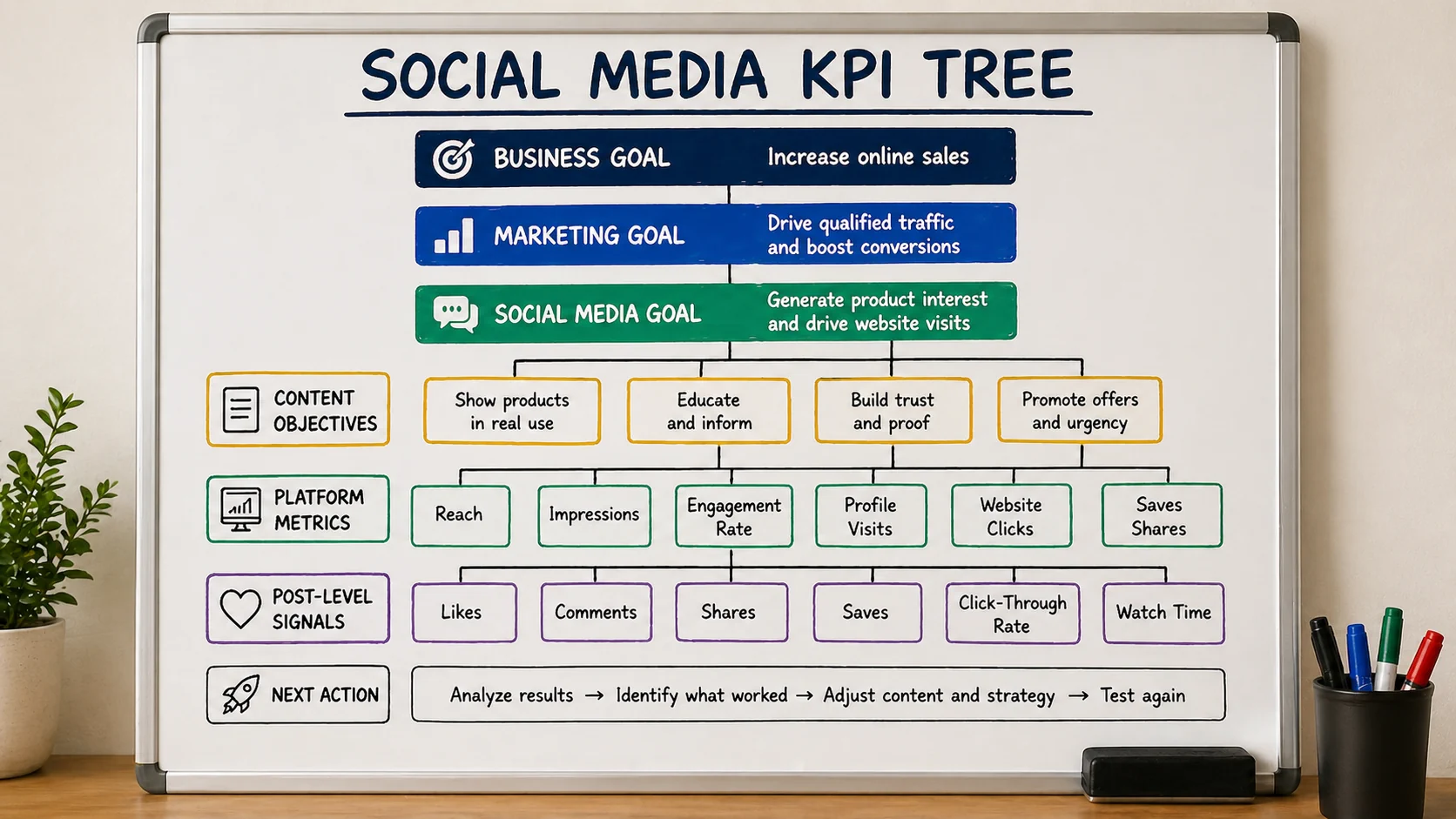 How to build a social media KPI tree from business goals