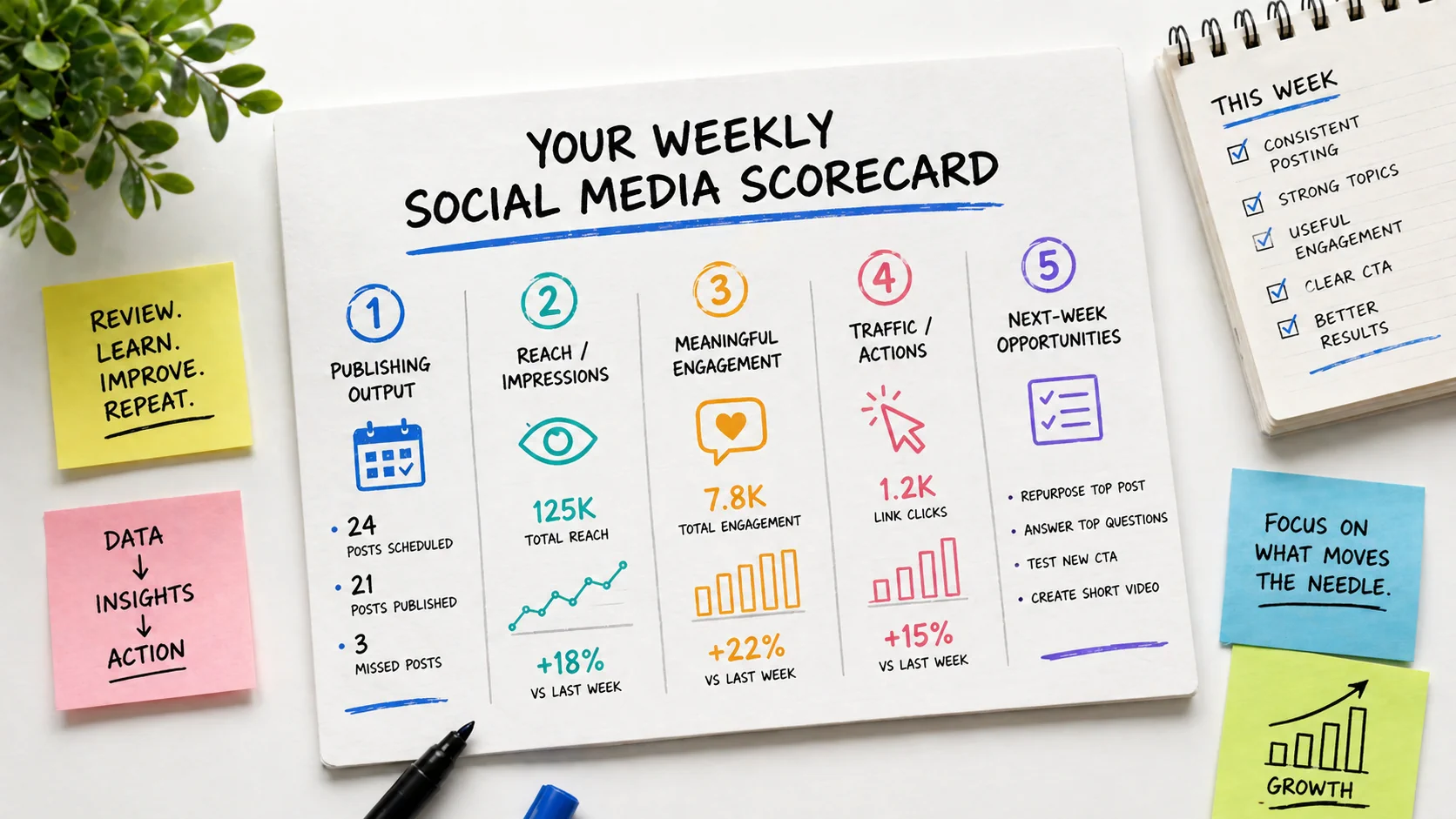 Your weekly social media scorecard in 5 numbers