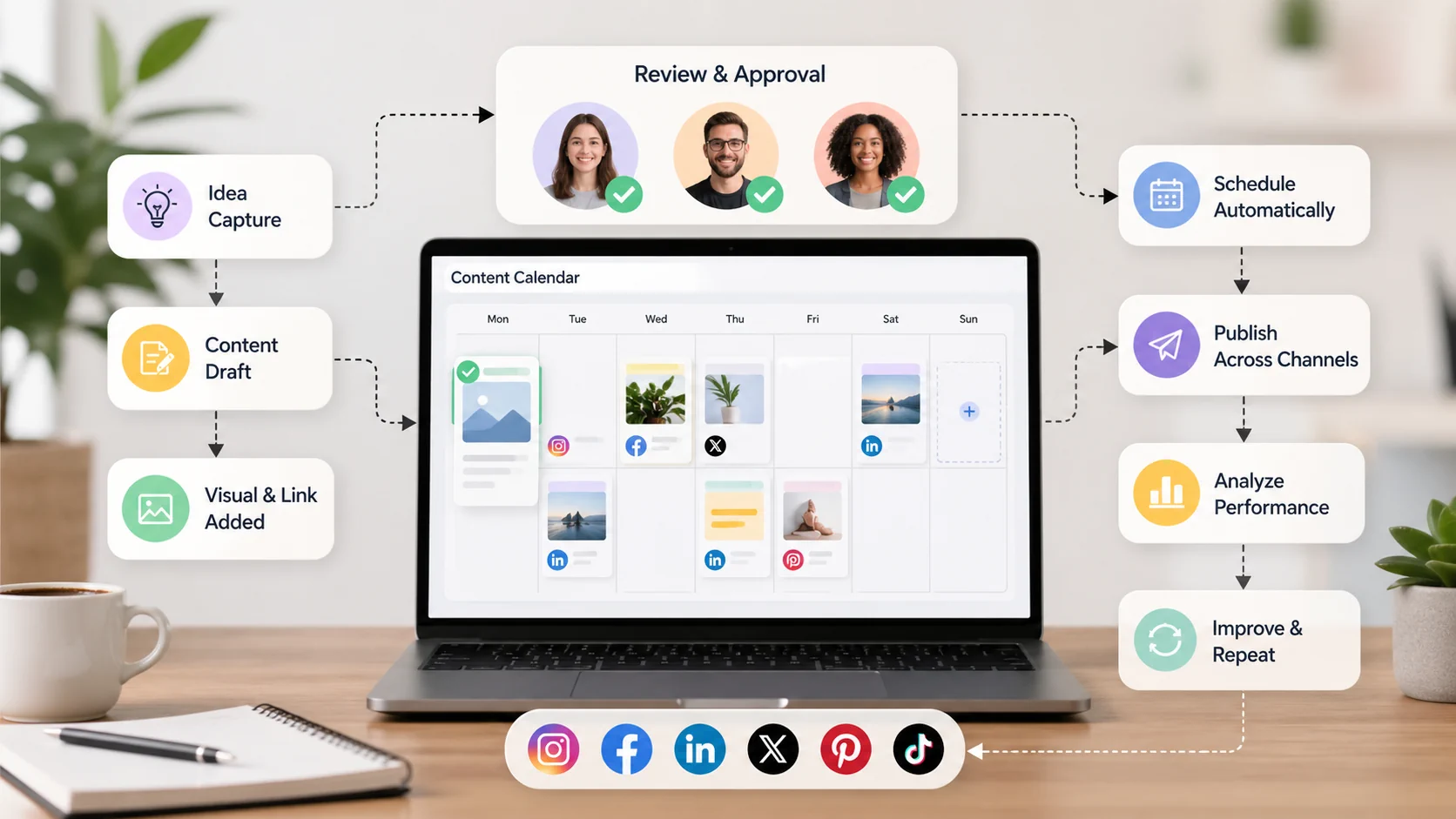 Build a human-in-the-loop social media automation workflow