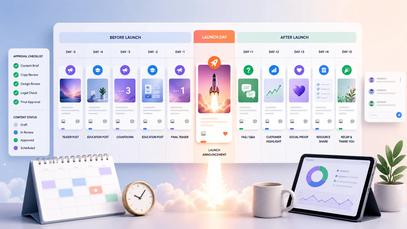 How to plan launch-week social posts for any campaign