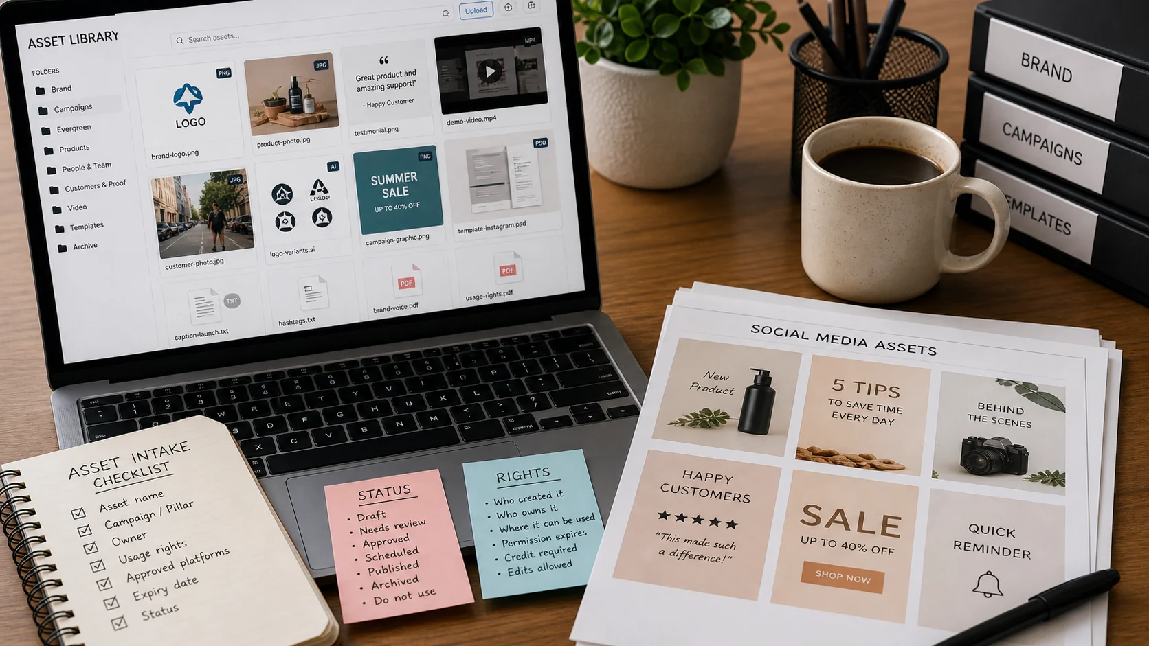 How to organize social media assets for easy access
