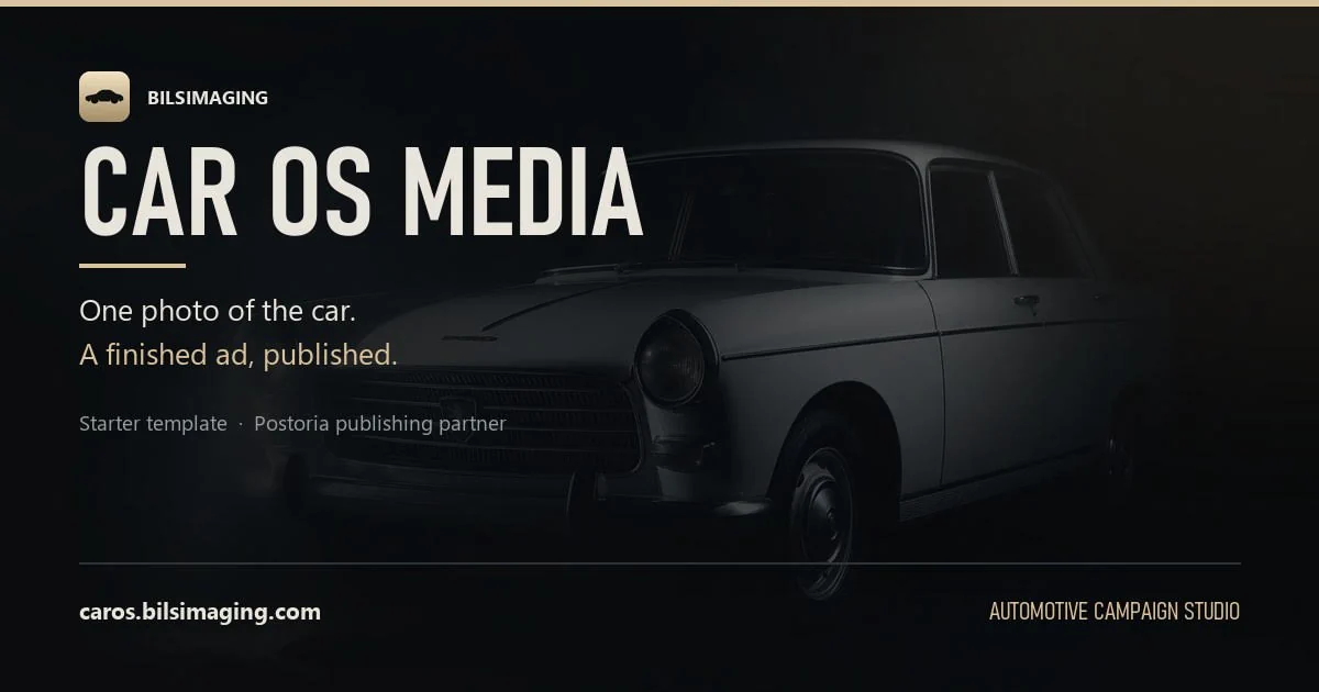Car OS Media turns one car photo into a published campaign