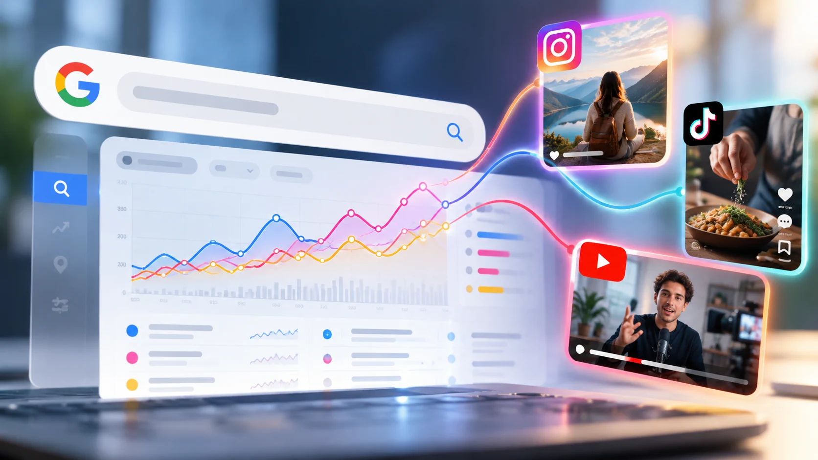 How to track Instagram, TikTok, and YouTube traffic from Google Search