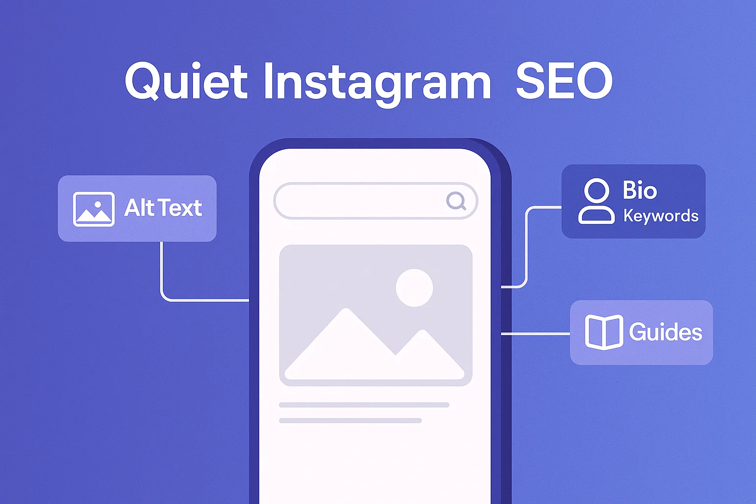 “Quiet” Instagram SEO: alt texts, keywords in bio & guides — a step-by-step checklist
