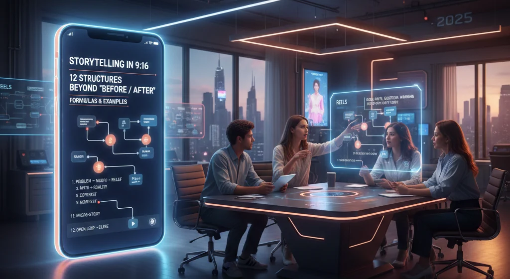 Storytelling in 9:16: 12 structures beyond “before/after” — formulas and examples