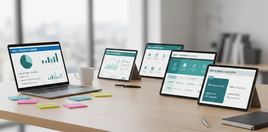 Reporting templates for clients and executives: 5 pages instead of 50 — what business actually cares about